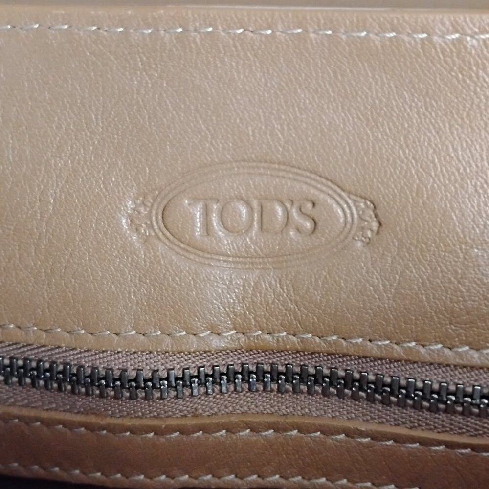 ❤️TODS Tod's Tan Leather Shoulder Bag Purse - Picture 7 of 10